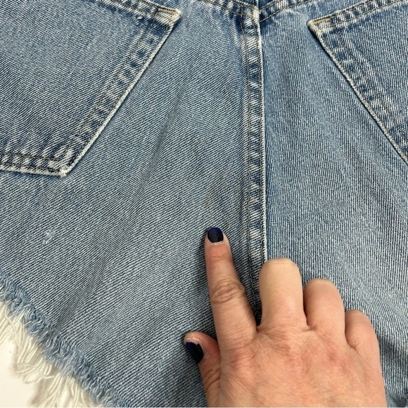 Coal N Terry Marvel Comic Print Frayed Hem Denim Shorts NWT - Picture 9 of 13